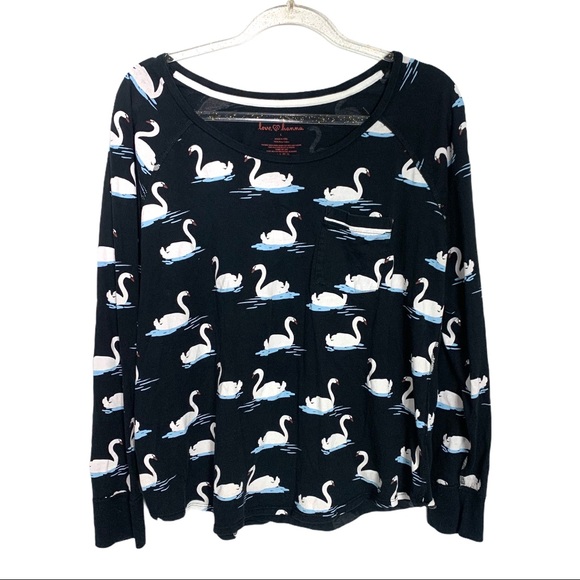Hanna Andersson Tops - LOVE, HANNA Andersson Swan Long Sleeve Shirt